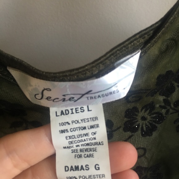 SOLD Green Mesh Floral Cami Top - Picture 2 of 3